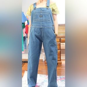 KEY overalls 8 Tall blue ,dark wash great preowned cond. 36" waist x 31" inseam